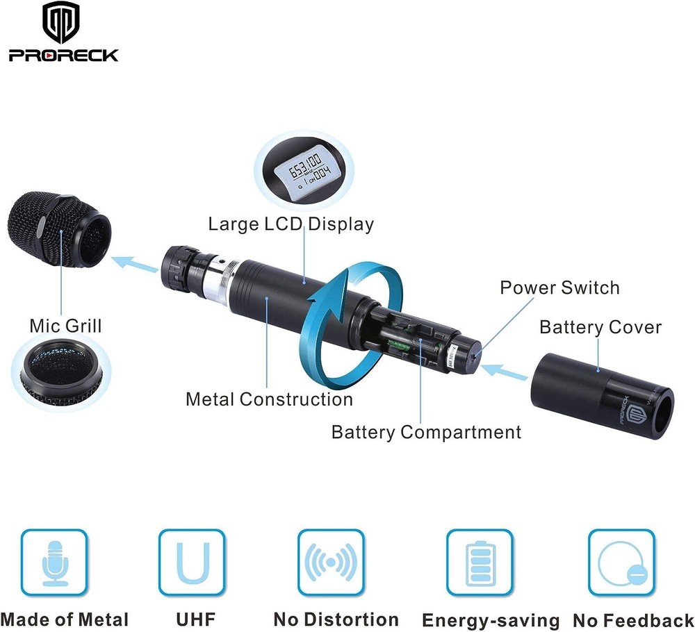 RK RECK MX44 4-Channel UHF Wireless Microphone System