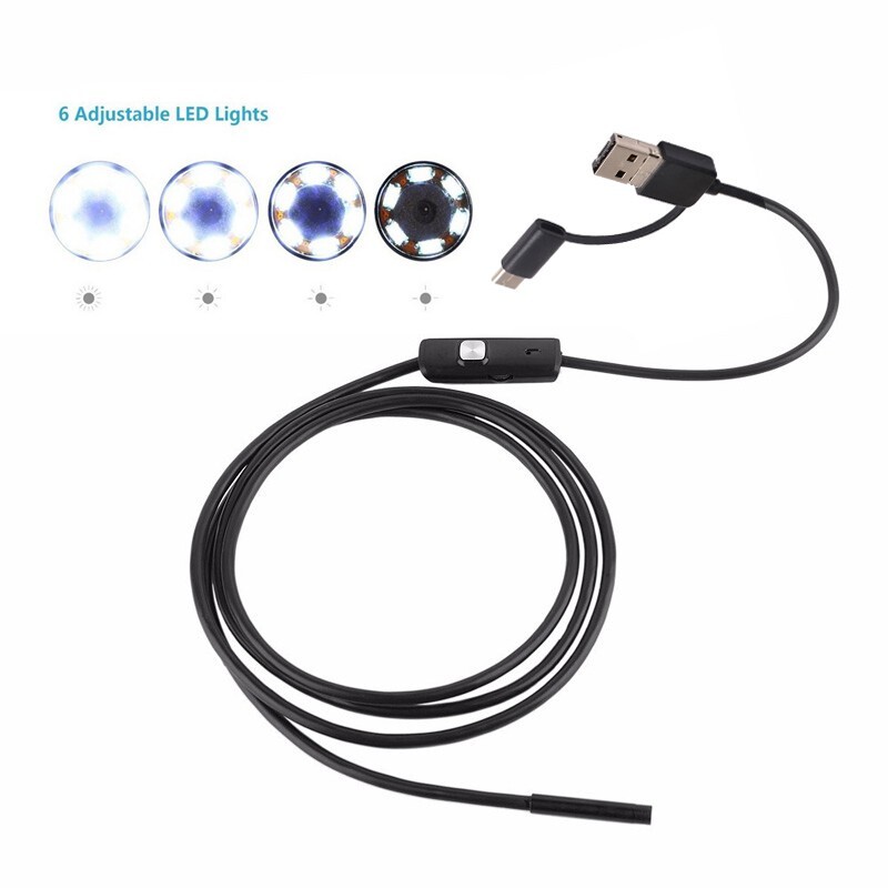 HD USB C Endoscope Type C Borescope Inspection Camera For Android MAC Computer