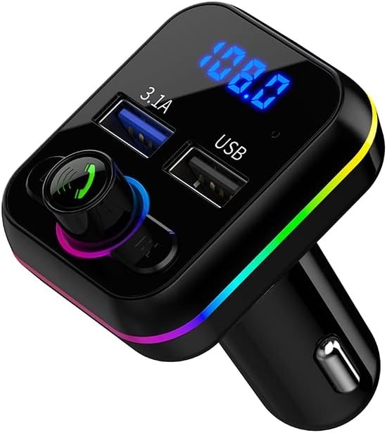 Car Mp3 Music Player V5.0 Hands Free Call USB U Disk Fm Transmitter Fast Charger
