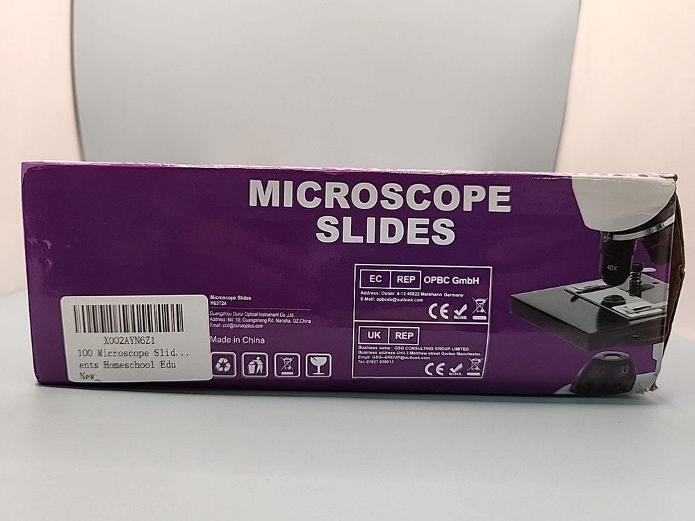 NEW Maxlapter 100 Microscope Slides with Specimens 100 Pcs