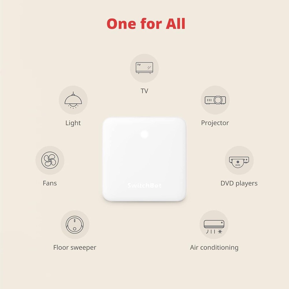 SwitchBot Hub Mini Smart Remote - IR Blaster, Link SwitchBot to Wi-Fi (Support 2