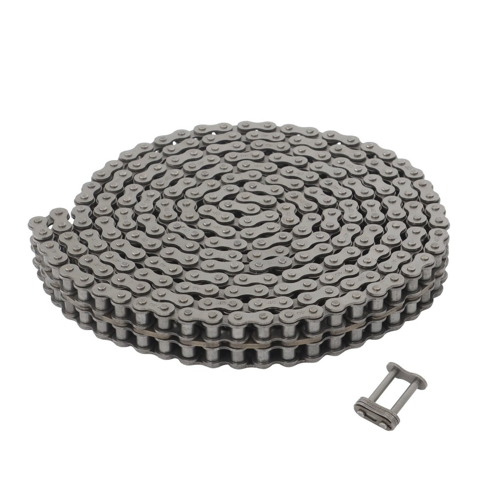 10 Feet #40-2 Double Strand Roller Chain Includes 2 Master Links