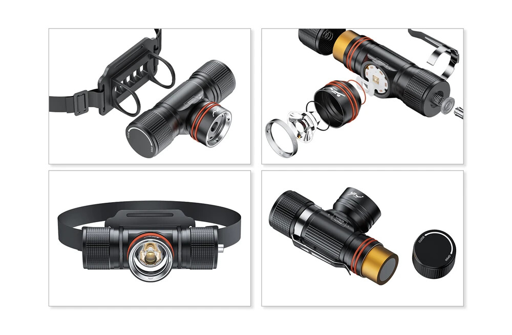 LED Diving Headlamp Scuba Dive Head Flashlight Underwater Diving Headlight