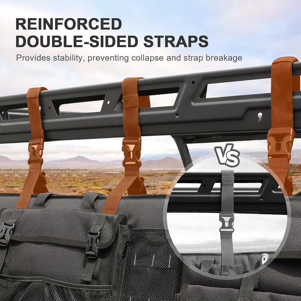 53 Inch Double UTV Tool Carrier Soft Case Quick Release Hunting Tool Bag Rack