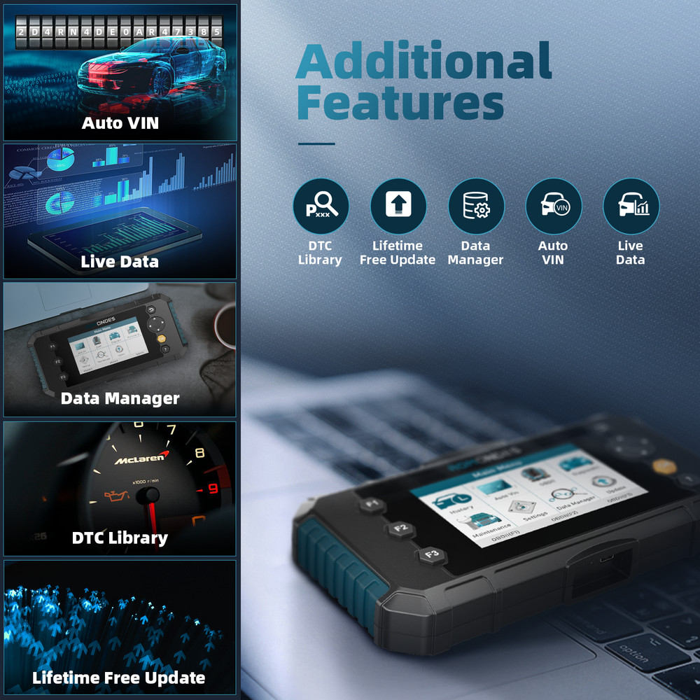 Romondes RD3000 OBD2 Scanner Code Reader ABS Engine System EPB OIL Reset