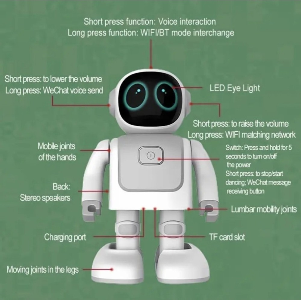 NEW Programming Robot Induction Touch Smart Dance Robot Speaker