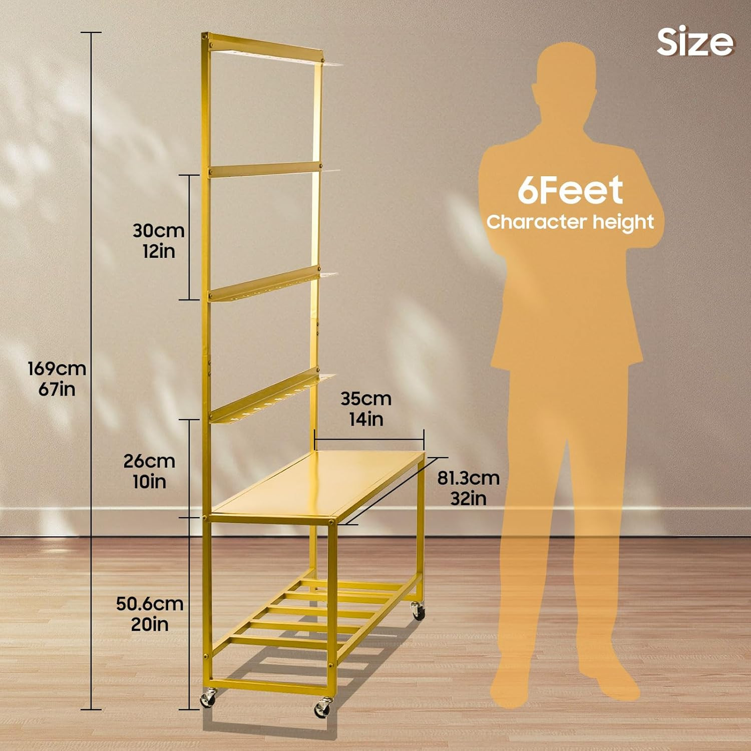 Champagne Wall Holder for Party, Champagne Tower Stand with Storage Shelf and Sw