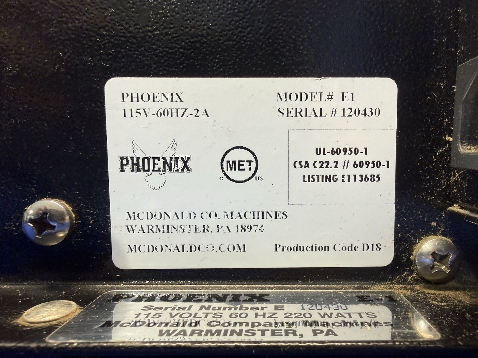 Phoenix E-1 Electronic Automatic Gummed Paper Tape Dispenser - Powers On - Read