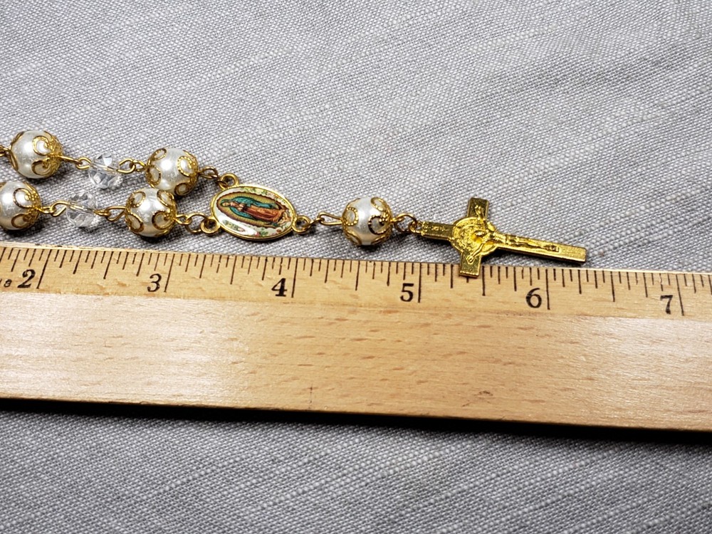 Vintage Rosary Chaplet Our Lady Of Guadalupe Christian Religious B69