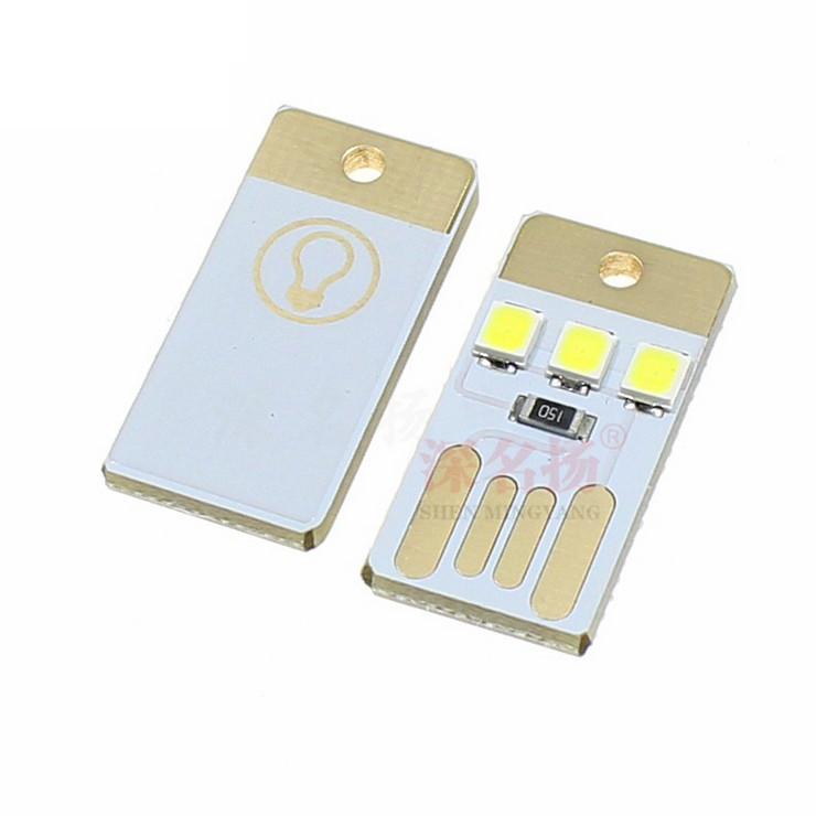 2Pack Super Mini 3-LED USB Tiny Night Light PC Laptop Pocket Lamp Color Random E