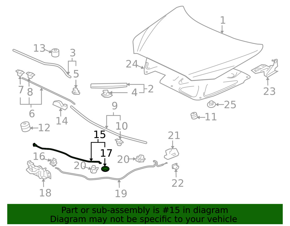 Genuine Mitsubishi Support Rod 5906A005