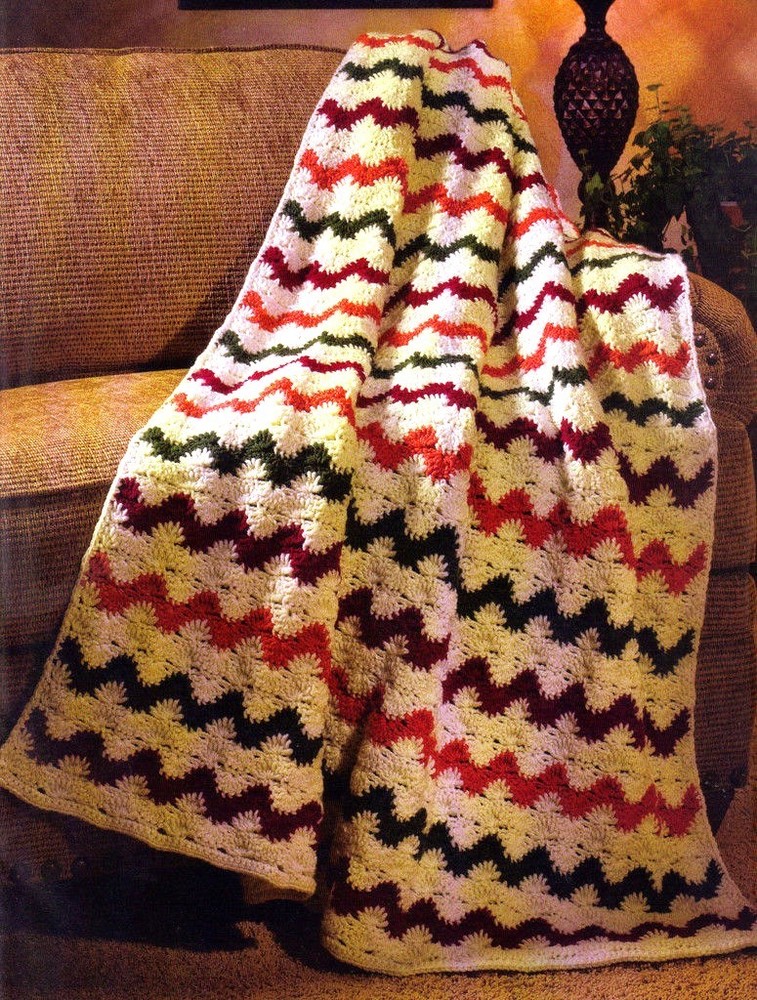 PRETTY Catherine Wheel Afghan/CROCHET PATTERN INSTRUCTIONS ONLY