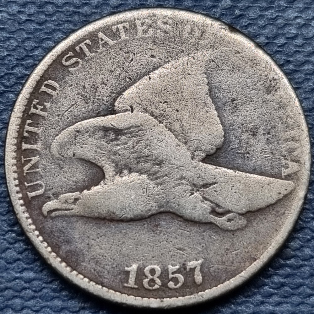 1857 Flying Eagle Cent 1c Circulated #76910