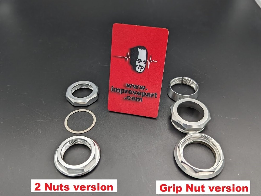 Grip Nut & 2 Nuts Threaded Set For Chris King By ImprovePart Team