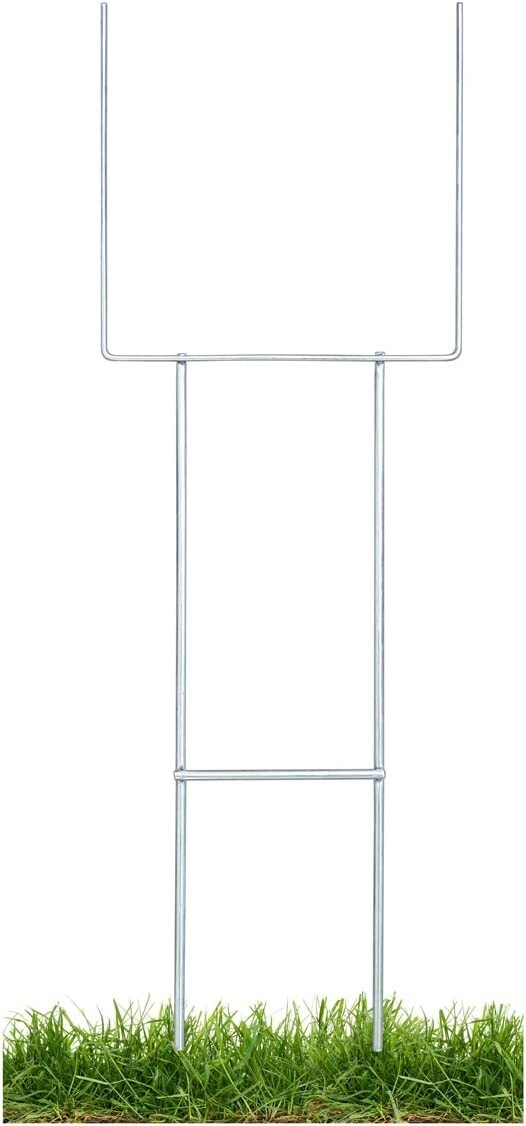 30"Heavy Duty Yard Stakes .25 Diameter Metal Frame Wire Step Stake for Yard Sign