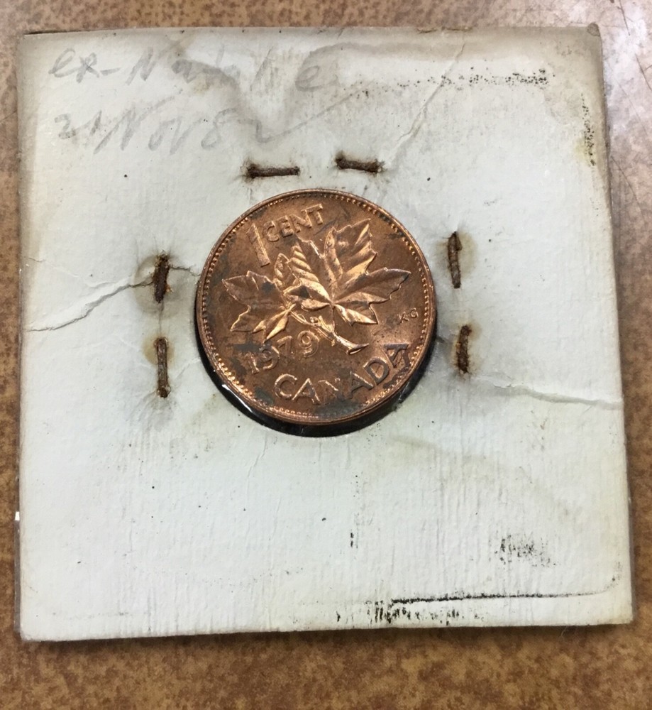 1979 Canada Cent Mint Error Double date re-engraved