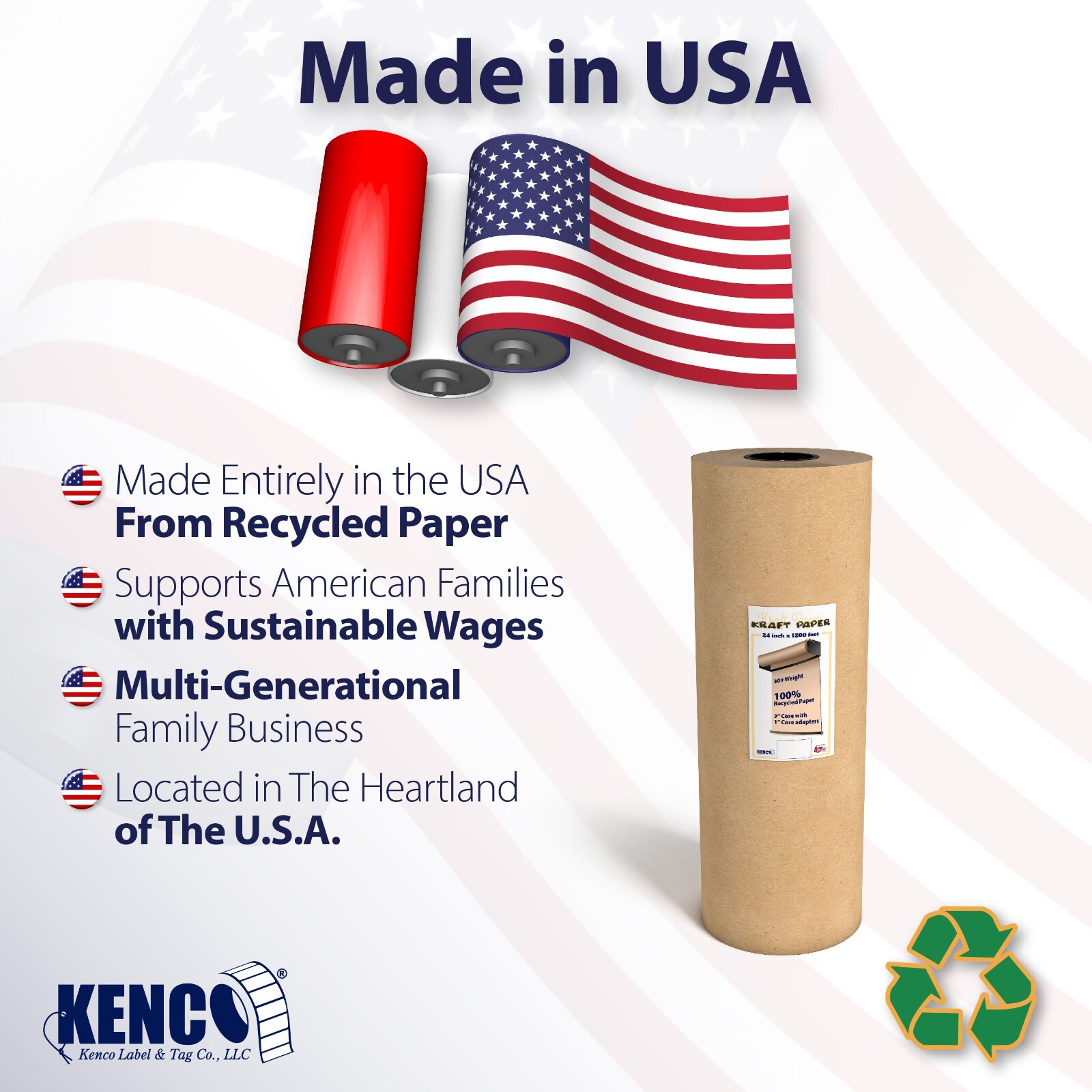 Large Brown Kraft Paper Roll - 24" In x 1200' Ft Long - Crafts, Packing Shipping