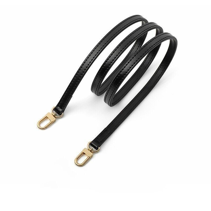 Black Genuine Leather Shoulder Crossbody Bag Replacement Handbag Strap