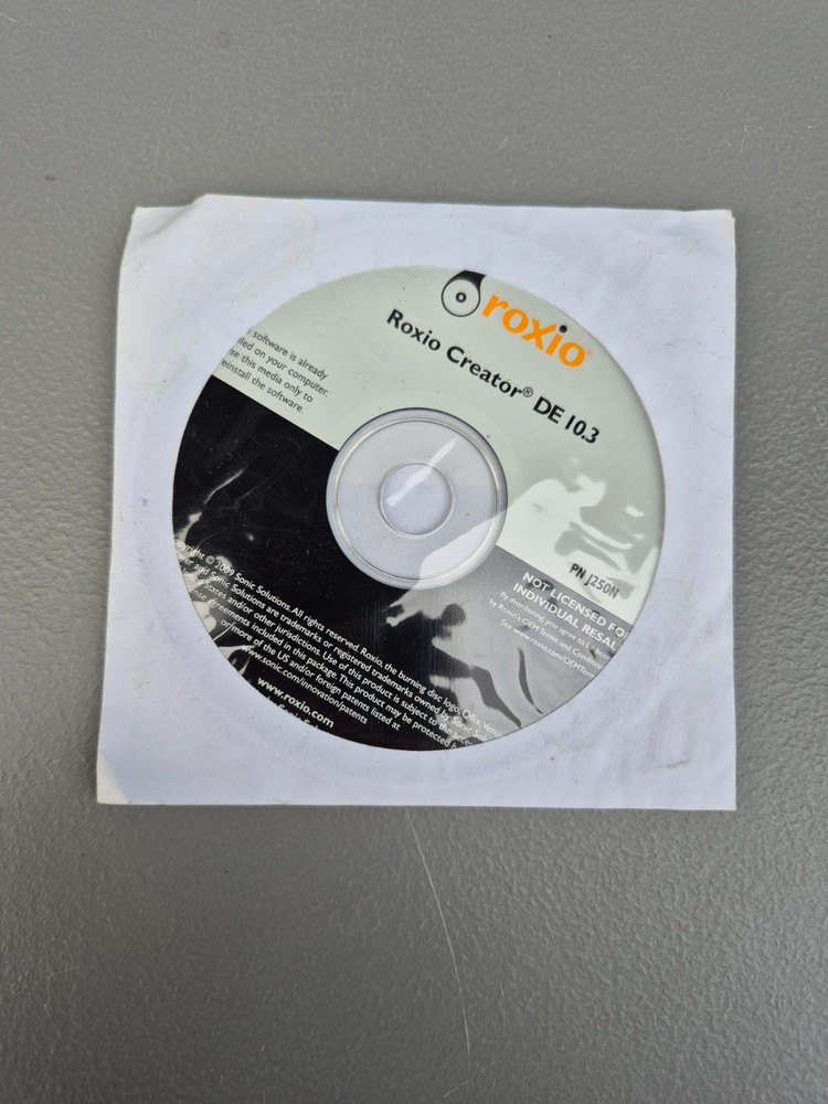 Roxio Creator DE 10.3 Sealed Software DVD CD Create Burn Media Audio
