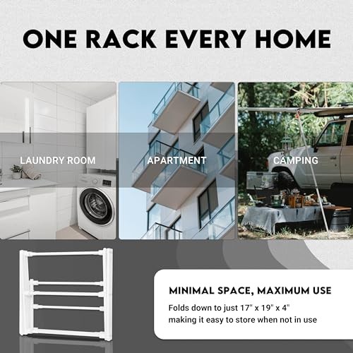 2026 Enhanced Clothes Drying Rack | Foldable Drying Rack Clothing for White