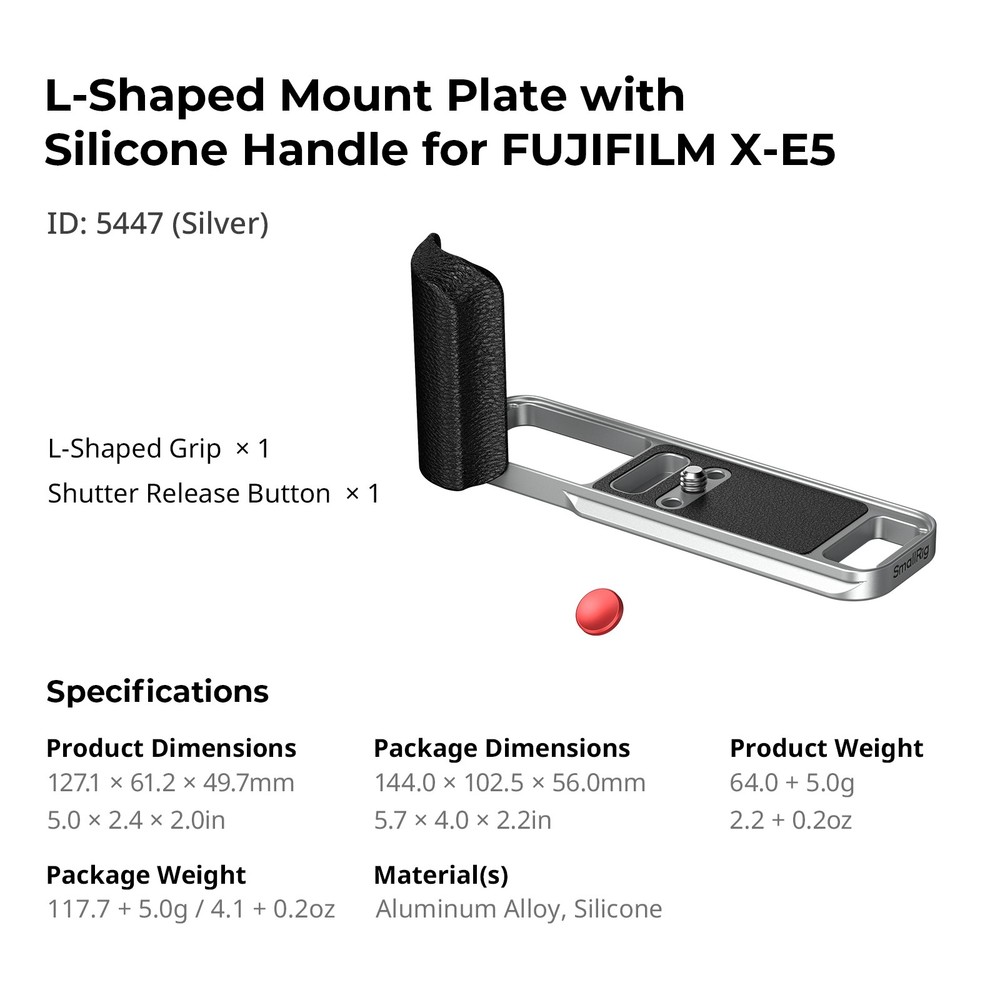 SmallRig X-E5 L-Bracket/Camera Leather Case/Thumb Grip for FUJIFILM X-E5 Camera