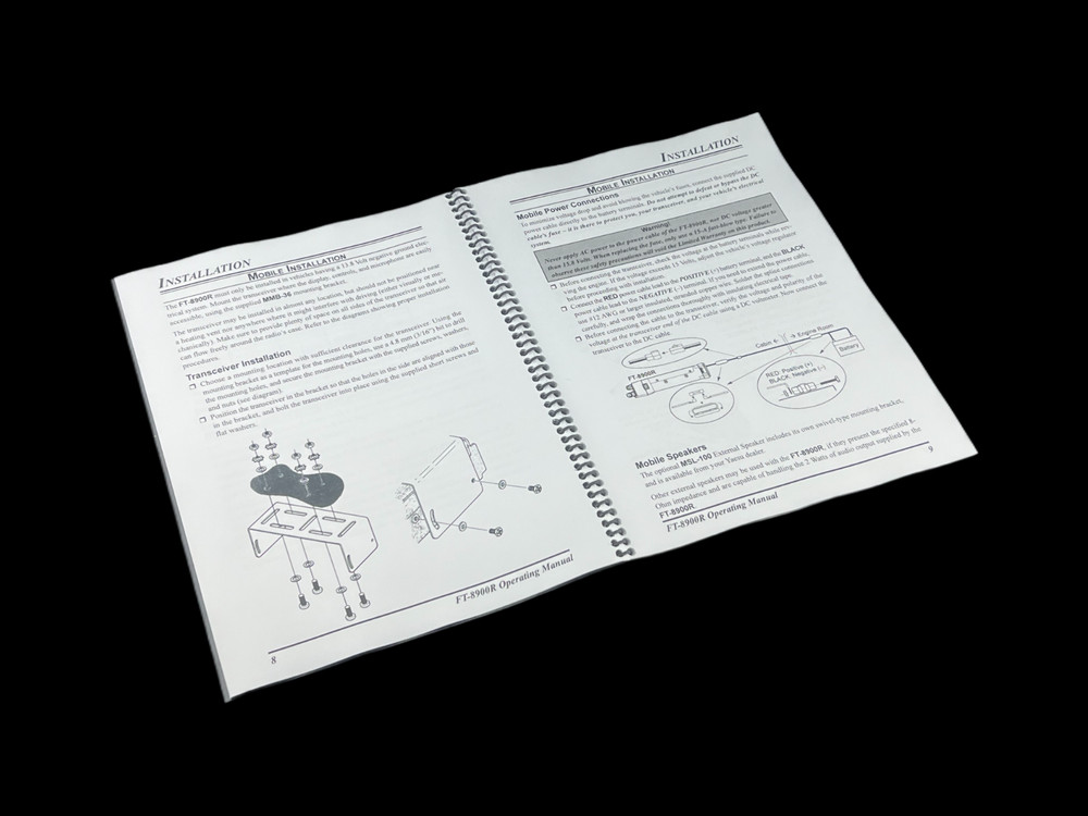 Yaesu FT-8900R Transceiver Instruction Manual Operating Guide Coil Bound