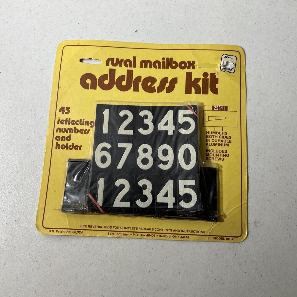 Rural Mailbox Address Kit Model BR-45 New