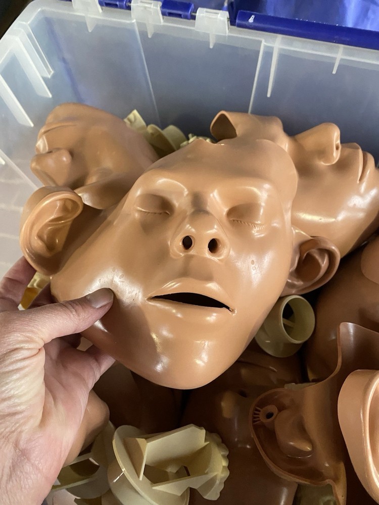 Ambu Man CPR Manikin Face Pieces With Teeth EUC