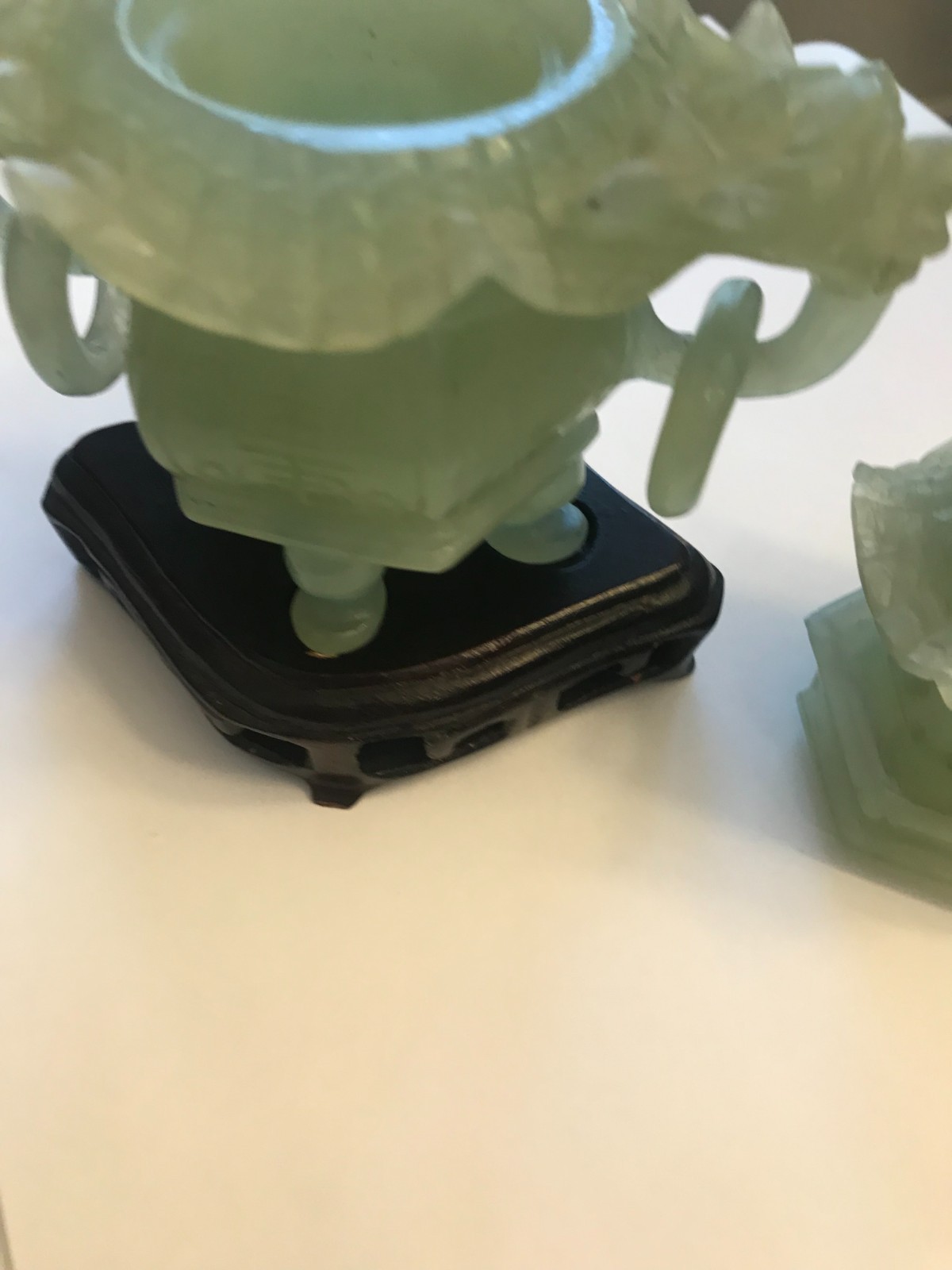 Chinese Jade Censer, 5" across, 5" tall, 5" wide Incense Burner