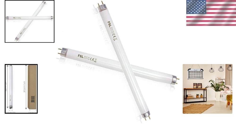 2 Pack 10W UV Light Tubes - Replacement Bulbs for 20W Bug Zappers, Easy Setup