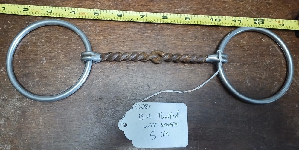 Bit Master BM 5” twisted wire snaffle horse bit