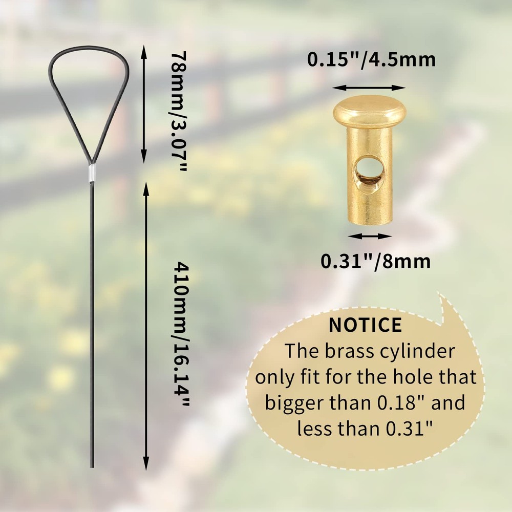 Biaungdo 2 Sets Gate Latch Cable Pull, Black Spring with