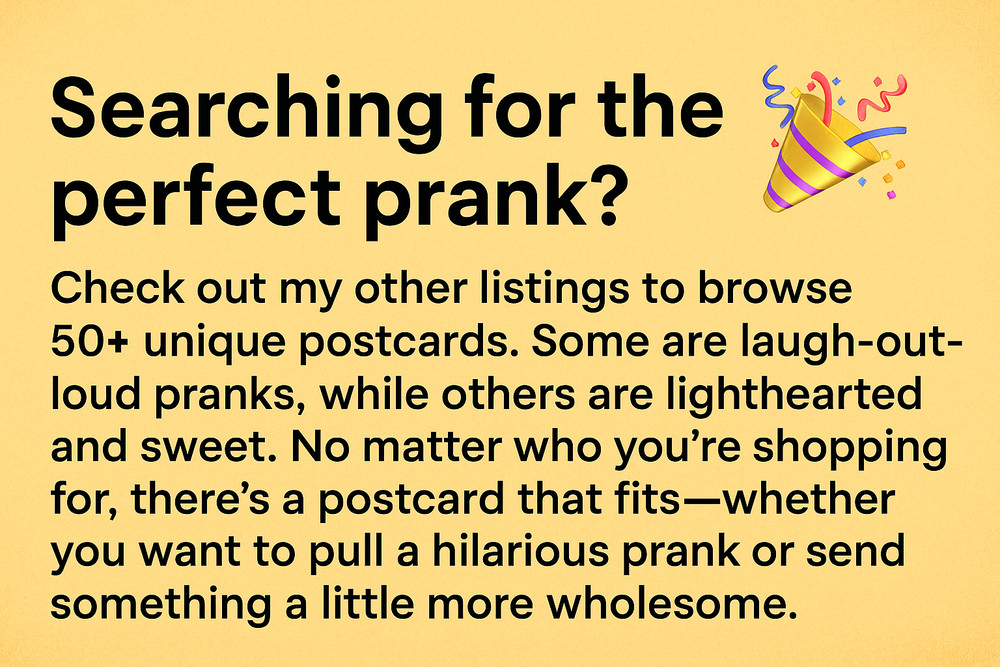 STD Results Prank Postcard - Sent Anonymously To Victim