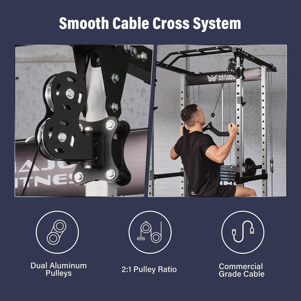 Drone1 Power Cage - Multi-Function Power Rack for Home Gym, Squat Rack, Cable Cr