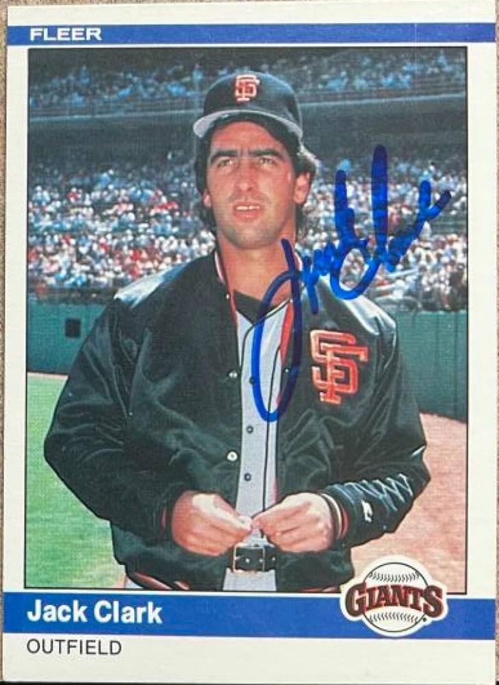 Jack Clark Autographed 1984 Fleer #369
