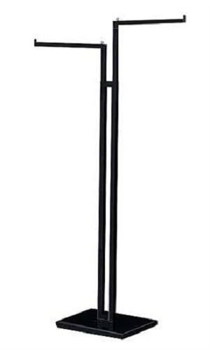 Clothes Rack Two Way 2 Straight Arms Clothing Retail Display Black 72" Metal