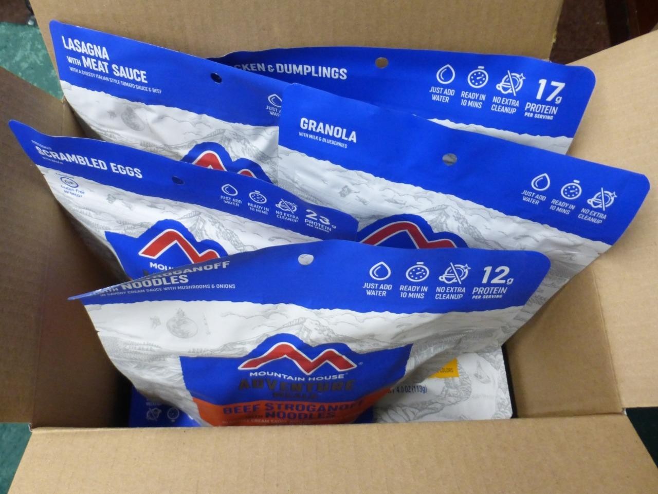 Mountain House Freeze Dried food, Emergency Meals 28 Servings Box, MREs EXP 2054