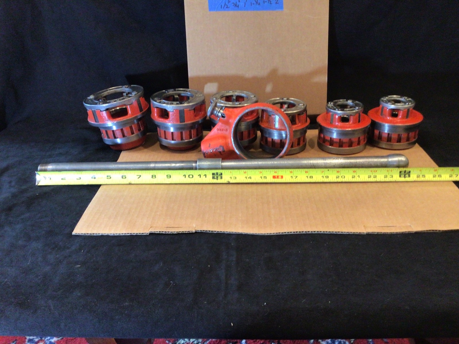 RIDGID 12 R PIPE THREADING DIE SET 1/2"-2", 6 Die Heads, FITS RIDGID 700 12R