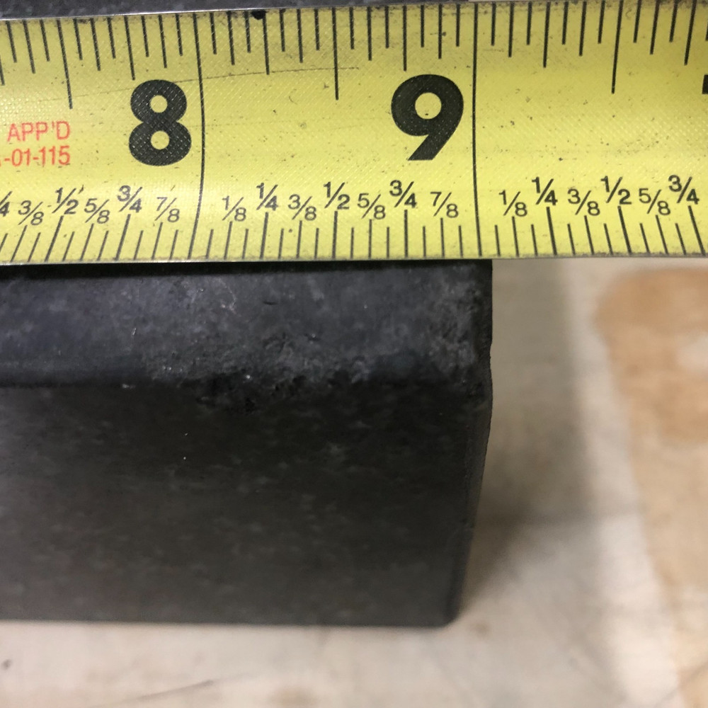 Granite Surface Plate, 12" x 9" x 3", Black
