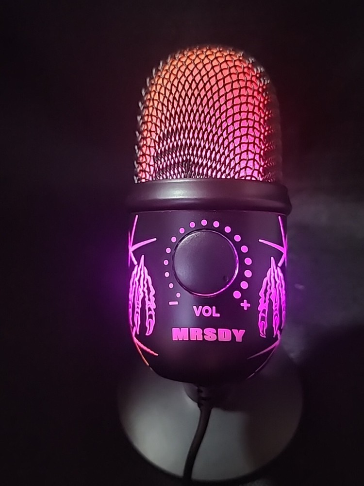 Professional LED Microphone Dynamic Recording Gaming Streaming Podcast (T40)