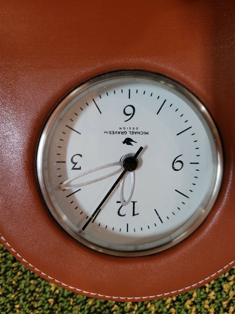 Michael GRAVES Design Mantle Clock 2012 Leather-Like