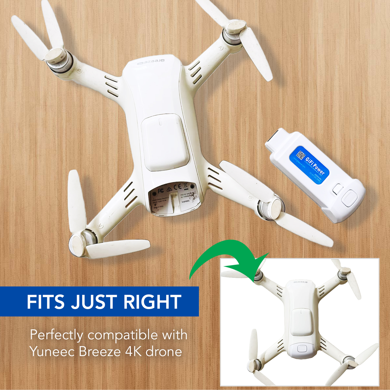 MaximalPower 2PC Lipo Battery 2000mAh Replacement for Yuneec Breeze 4k Drone