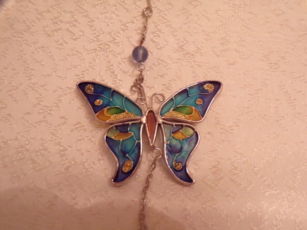Butterfly Suncatcher Blues & Gold