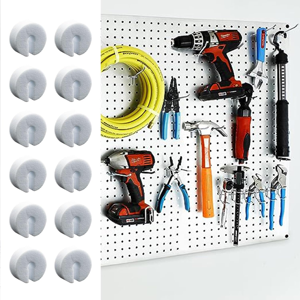 100 PCS Peg Hook Stoppers, Inventory Control Clips for 1/4 Pegboard Hooks and Sl