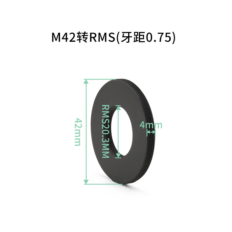 Adapter Ring for RMS Microscope Objective Lens to M42X1MM or 0.75mmThread Camera
