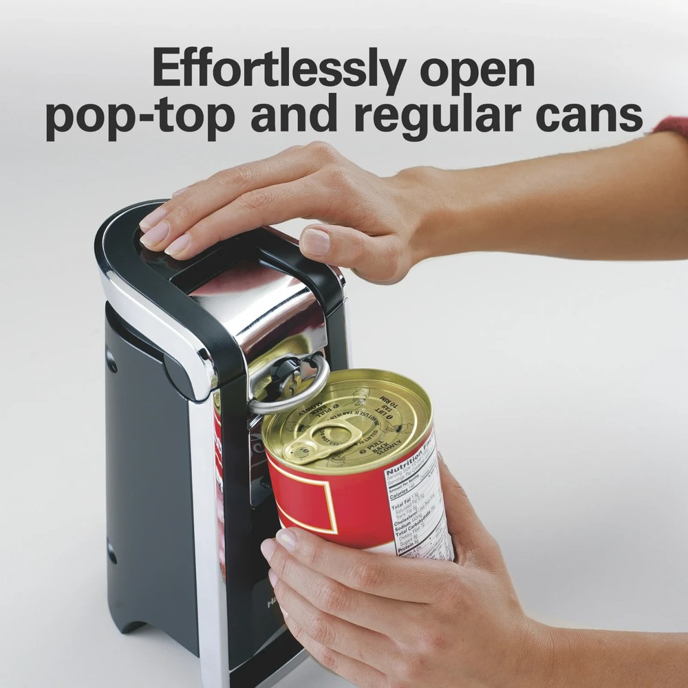 Hamilton Beach Smooth Edge Automatic Electric Can Opener, Black & Stainless