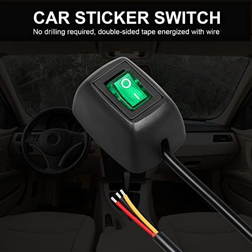 1Pack LED Inline Cord Switch KCD1 6A-250V 16A-125V Toggle Switch SPST 2 Green