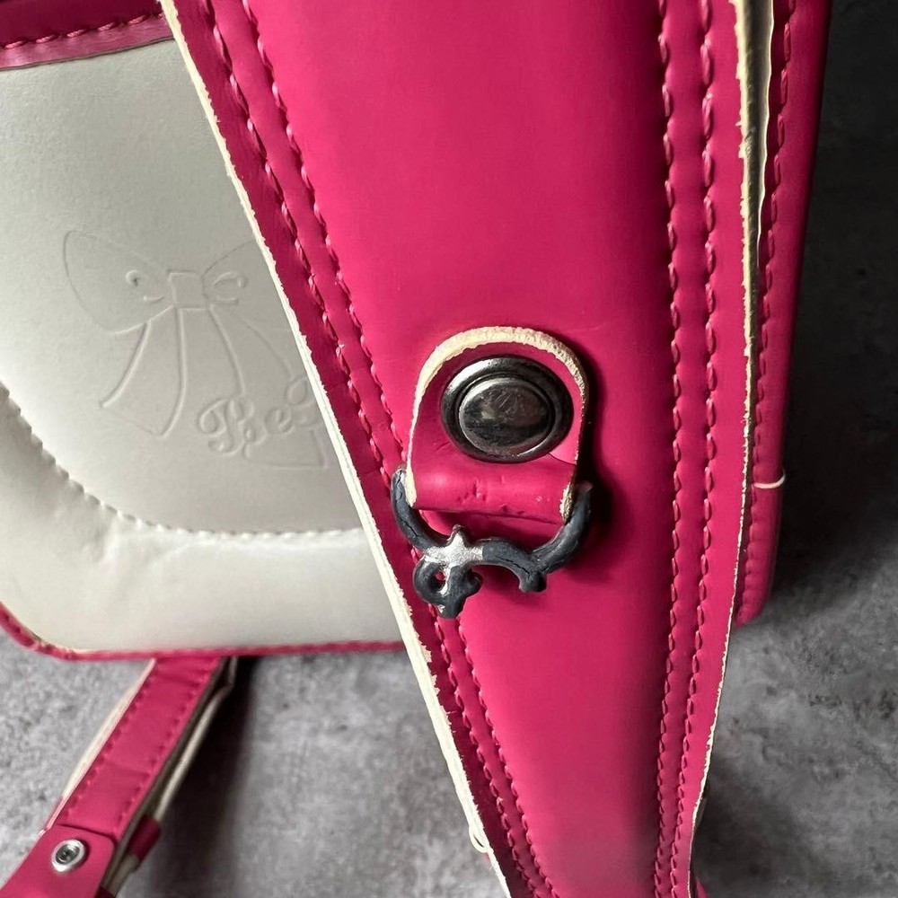 BeBe Randoseru Pink Ribbon School Backpack Fine Condition Junior Backpack