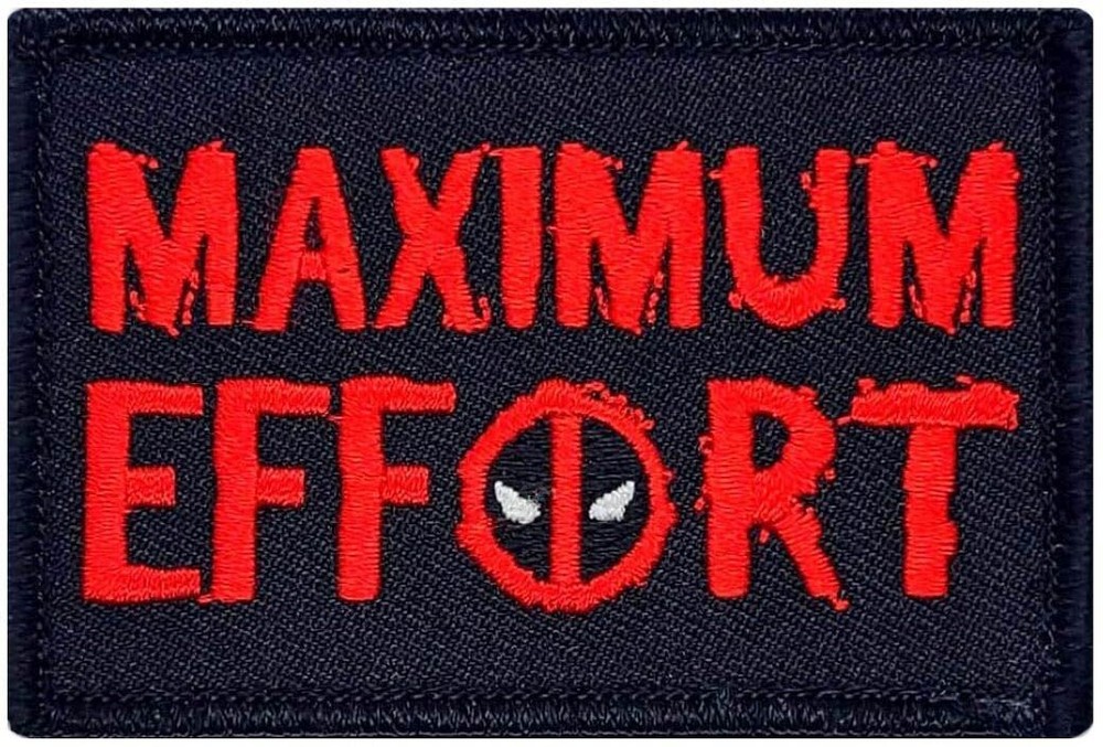 Maximum Effort Embroidered Morale Patch | 2PC HOOK BACKING 3"x2" QP382