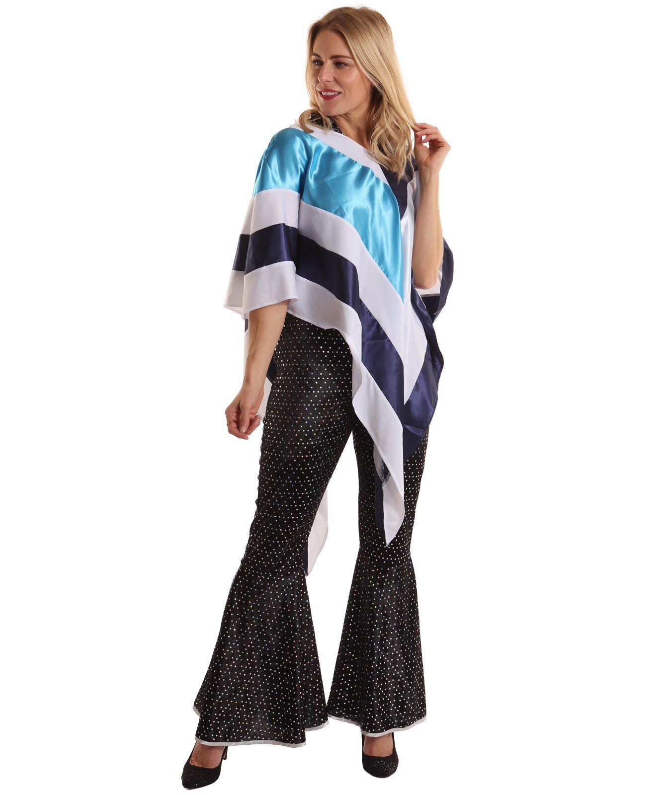70s Disco Poncho Costume – ABBA Inspired Retro Outfit for Disco and Halloween